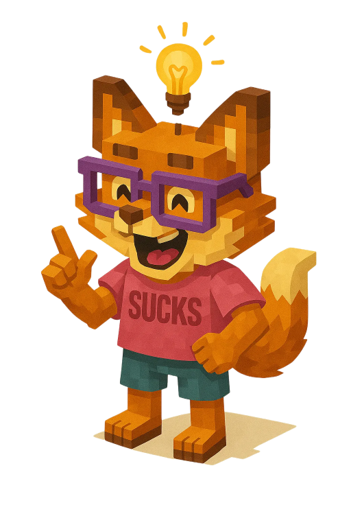 Roasty the Fox with an idea